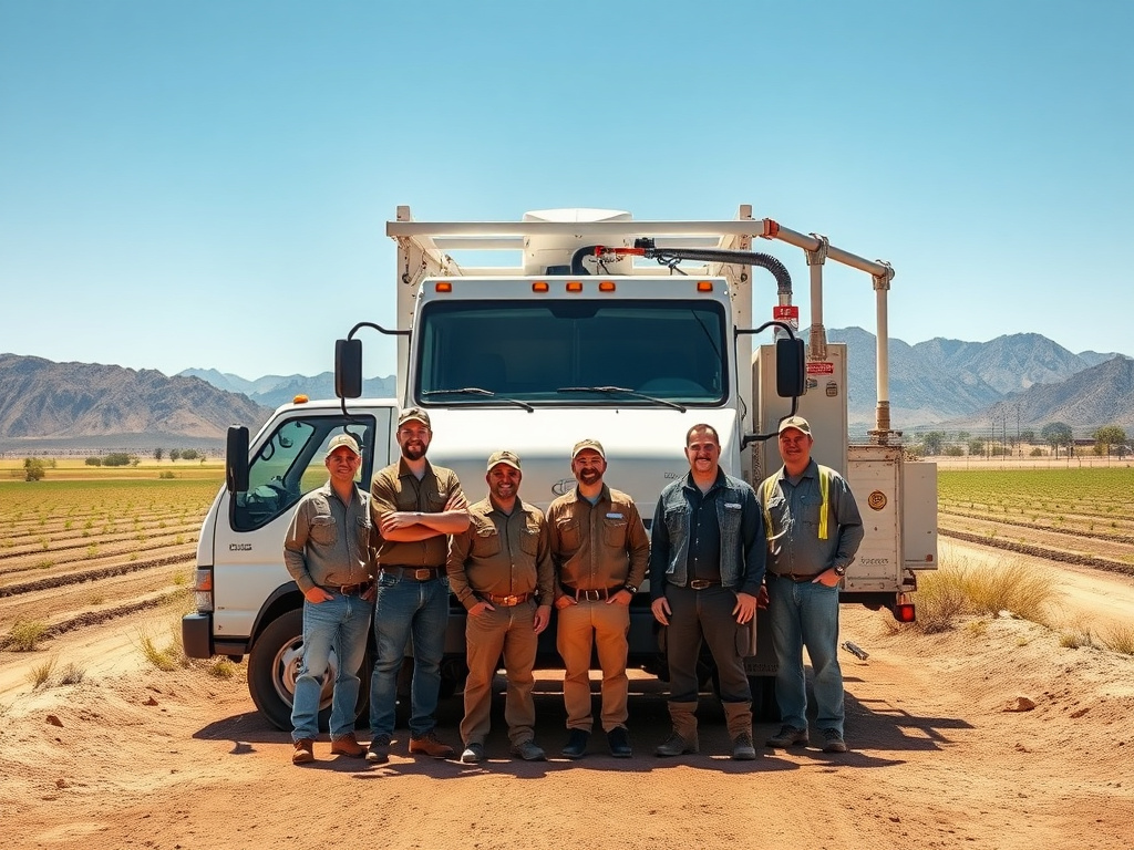 Spray foam insulation crew working on a Yuma County property